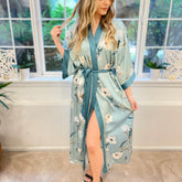 Bridal Shower Party Gift Bride Satin Robes Floral Robe Usa